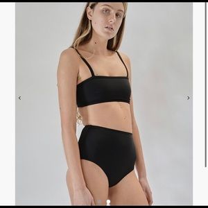 NU SWIM BLACK TOP AND BOTTOM #NWT